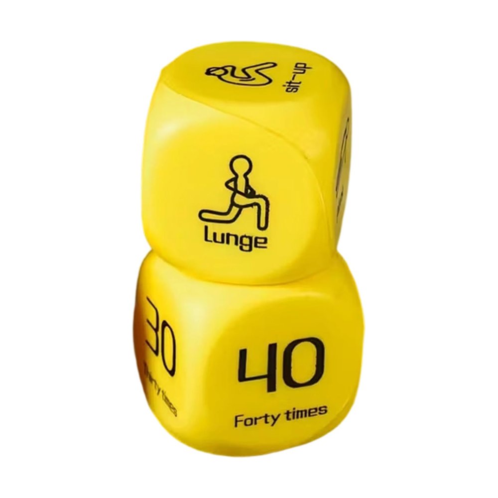 2Pcs 6 Sided Workout Dices Toy Portable Funny Fitness Decision Dices Game Equipment for Random Challenges Game Equipment