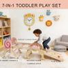 IDEALHOUSE Pikler Triangle Set,7 in 1 Toddler Climbing Triangle Indoor,Foldable Toddler Climbing Toys Indoor 1-3,Pikler Triangle Climbing Toys for 1 Year Old (Pink) view 2