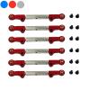 Compatible with M-JX 10208 V2 Metal Metal Tie Rod Linkage Link Rod 10200B 10240B 1/10 RC Car Upgrade Parts Accessories(Red) view 2