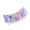 TOBBOMEY High Chair Banner Birthday Party Decoration with Mermaid Pull Flag for 1st Birthday Photo Prop for Shower and Celebration view 1
