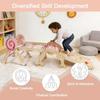 IDEALHOUSE Pikler Triangle Set,7 in 1 Toddler Climbing Triangle Indoor,Foldable Toddler Climbing Toys Indoor 1-3,Pikler Triangle Climbing Toys for 1 Year Old (Natural Wood Color) view 3