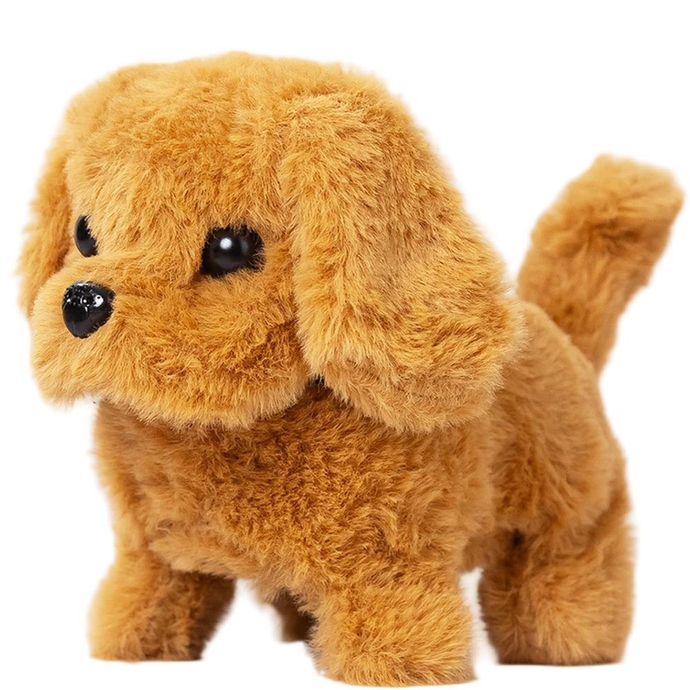 DAGLLGEW Robotic Puppy, Interactive Walking Plush Realistic Robot Puppy, Walking, Barking & Tail Wagging for Kids & Pet Lovers Realistic Robot Robotic Dog