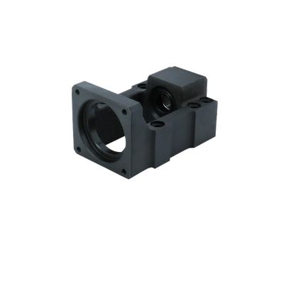 Ball screw motor base stepper servo motor integrated seat HM57/60/86 support installation bearing Holder(H-M10-60servocastironBlack)