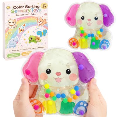 Sean's Choice Color Sorting Sensory Toys for Toddlers, Roadtrip Travel Essenstial Fine Motor Autism Fidget Preschool Classroom Activities for Kids (Dog)