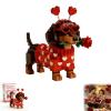 2026 Valentine's Day Exclusive Dachshund Brick Set, DIY 3D Building Block Dog Model, Cute Wiener Dog Puppy Figure, Romantic Creative Gift for Dog Lovers, Couples & Adults - Home Decor view 1
