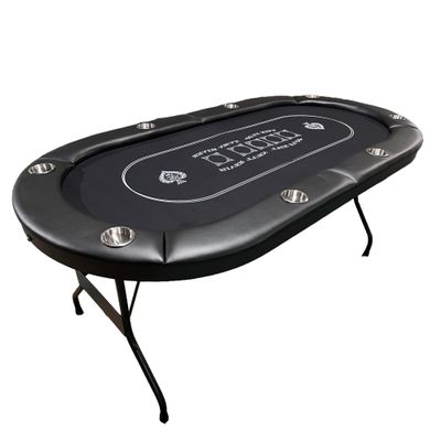 INO Design Foldable Poker Table Light Series 71 inches for Casino Games, Black