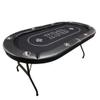 INO Design Foldable Poker Table Light Series 71 inches for Casino Games, Black view 1