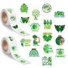 1000 Pcs Mental Health Awareness Stickers Green Ribbon Decal 16 Designs Mental Health Awareness Month Reward Gift Bag Envelopes Water Bottle Scrapbooking Cards view 1