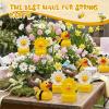 24 Pcs Deekin Summer Bee Daisy Rubber Ducks Bulk 2 Inches Honeybee Daisy Party Favors for Dashboard Decorations Hide Cruise Ships Spring Gift Bag Fillings Bee Party Supplies view 3