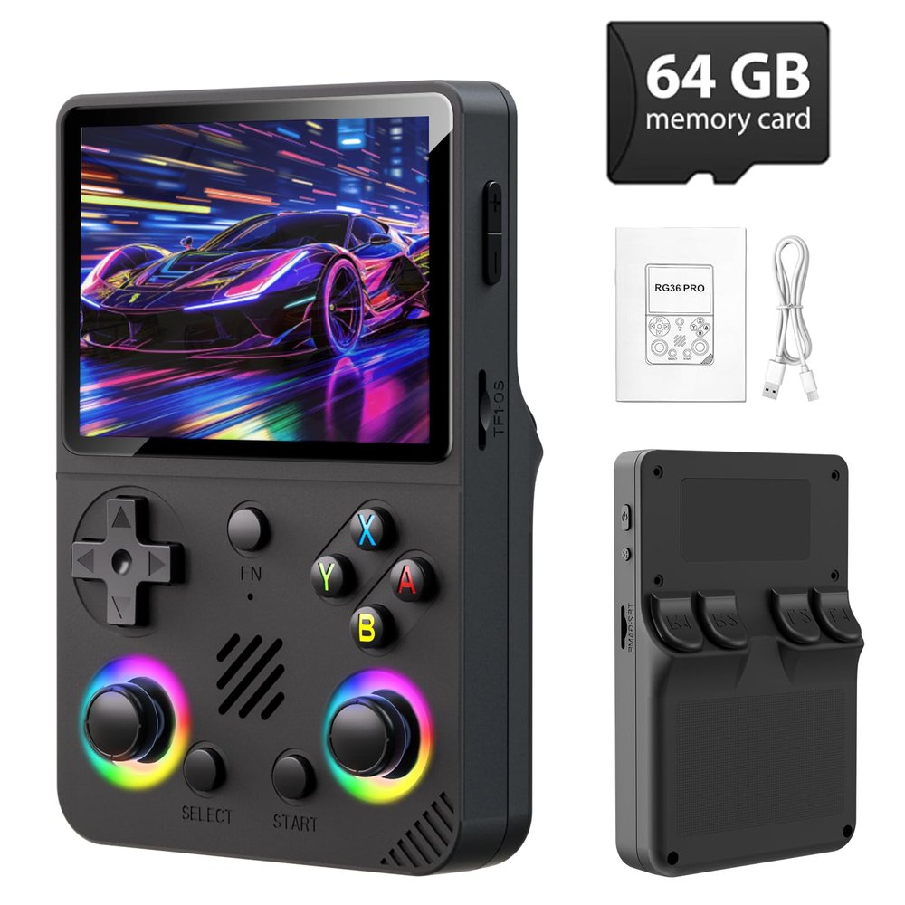 2026 New Retro Handheld Game Console, 35+ Emulator Portable Video Game Console, 40,000+ Classic Games, 4.0-inch IPS Screen,and Runs on an Open-Source Linux System.