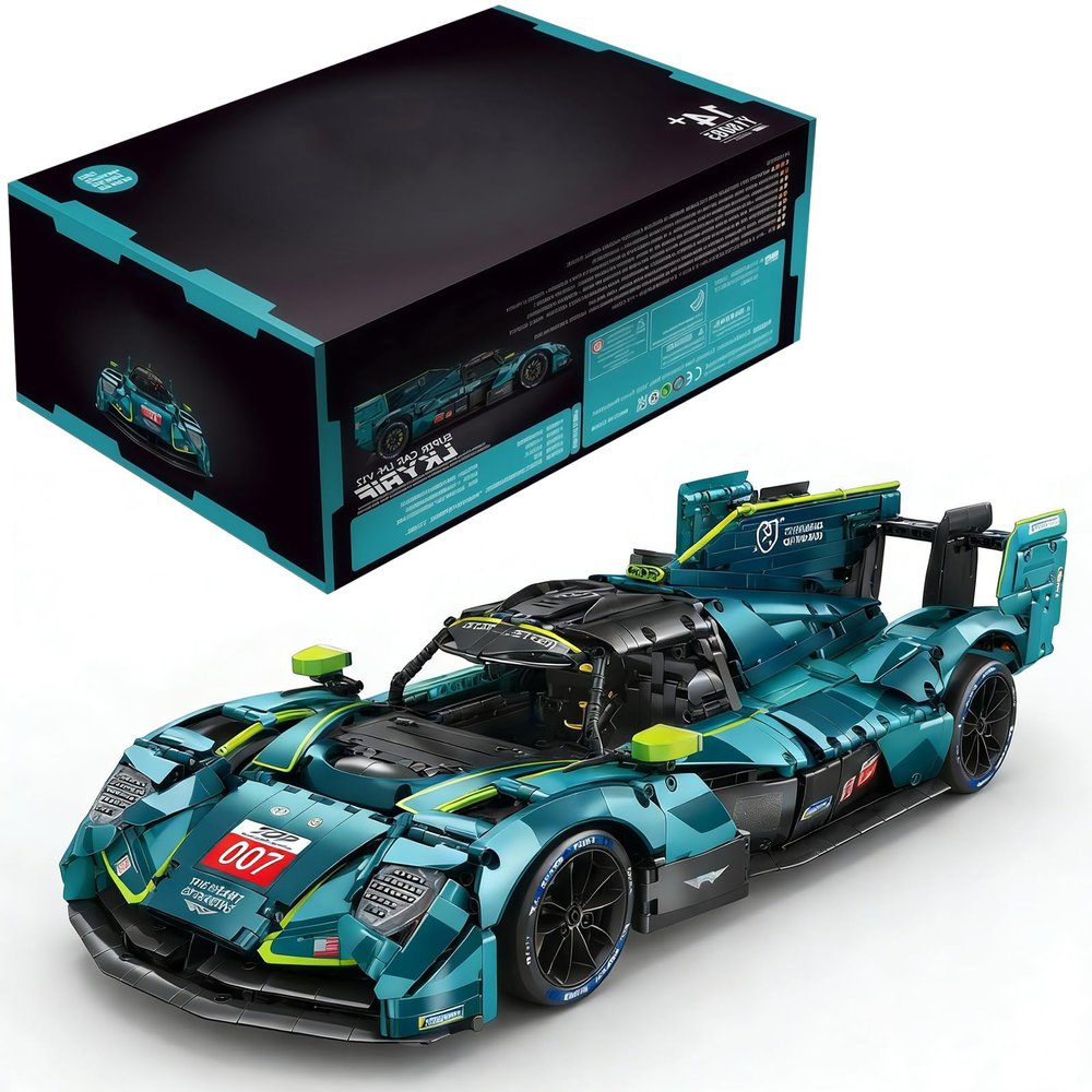 AOUHMN AMR-LMH Hybrid Hypercar Model Car Kits, Building Set for Adults, Age 14+, 1:8 Scale Collectible Racing Car with V12 Piston Engine, Great Gift for Birthdays, Home Dcor, (3069 PCS, A-Y18083)