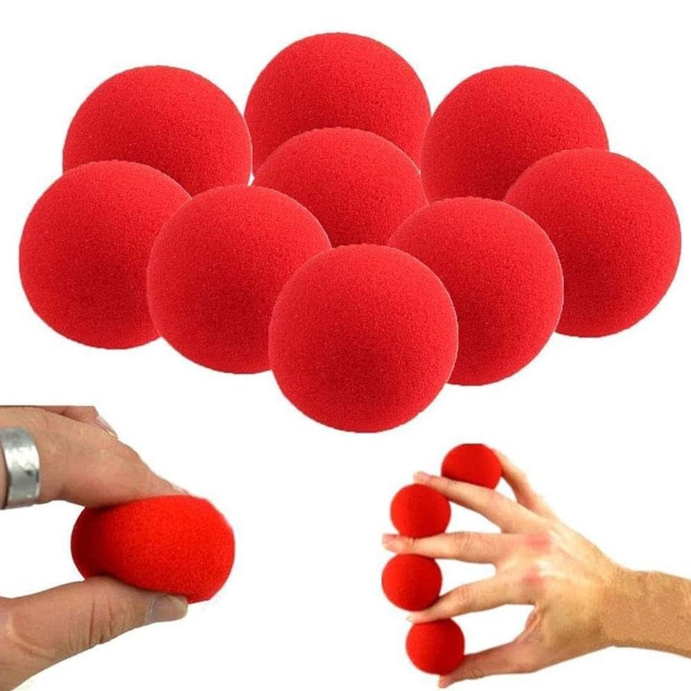 10PCS Red Sponge Balls - Magic Sponge Balls for Adults,Soft Magic Tool SpongeBalls,Mini Street Classical Comedy Trick Props MagicKits and Accessories Novelty and Gag,Ideal Gift for Magicians