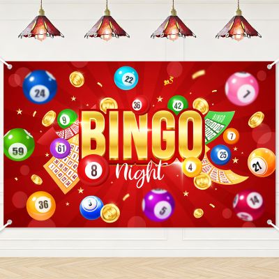Avezano Bingo Backdrop Bingo Party Decorations Game Night Decorations