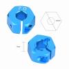 4Pcs 12mm 7.0 Wheel Hex Drive Adapter Hub Set for 1/10 RC Car, Aluminum Alloy Hex Adaptor with Pins & Screws view 2