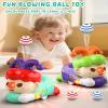 Exrroh Musical Crawling Toy, Light Up Toys with Music, Blowing Ball & Obstacle Avoidance, Interactive Circus Car Toy Encourages Crawling, Sensory Baby Toy Gift (Green) view 2