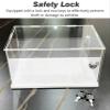 10 12 16 18 in Long Clear Acrylic Display Case, Plastic Acrylic Display Box with Lock Key, Stackabl Rectangle Storage Box for Car Models(White,35x30x30cm/14x12x12in) view 2