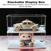 10 12 16 18 in Long Clear Acrylic Display Case, Plastic Acrylic Display Box with Lock Key, Stackabl Rectangle Storage Box for Car Models(White,35x30x30cm/14x12x12in) view 4