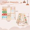 2-in-1 Slide & Climb Playset, 9-in-1 Outdoor Wooden Playground for Kids, Motor Skills Development with Monkey Bar, Swing, Climbing Net, Safe & Fun Backyard Playset view 2