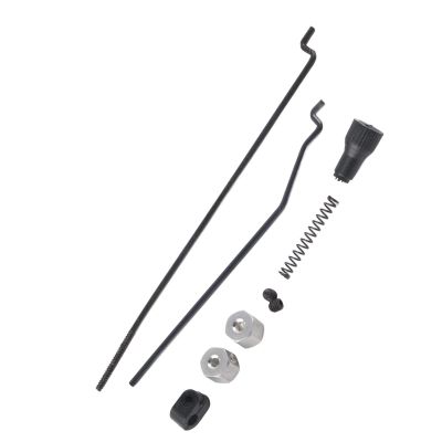 plplaaoo 02056 RC Metal Throttle Pull Rod Brake Lever Assembly High Performance Durable Iron Throttle Brake Set for HSP 94108 94102 94188 1/10 RC Model Car Black 6g 5 Accessories