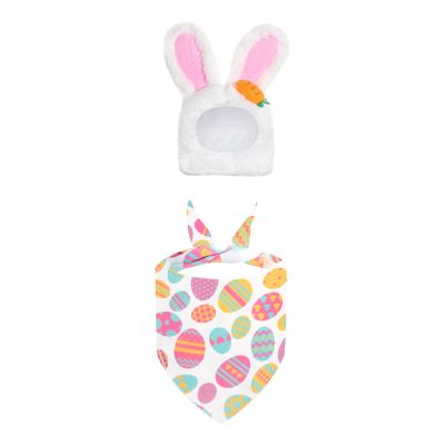 HGZHNAT Easter Bunnies Porch Gooses Outfits, Soft Plush Easter Geese Outfit, Scarf Rabbits Hat Clothing for Decoration and Holiday Festivities Outfit