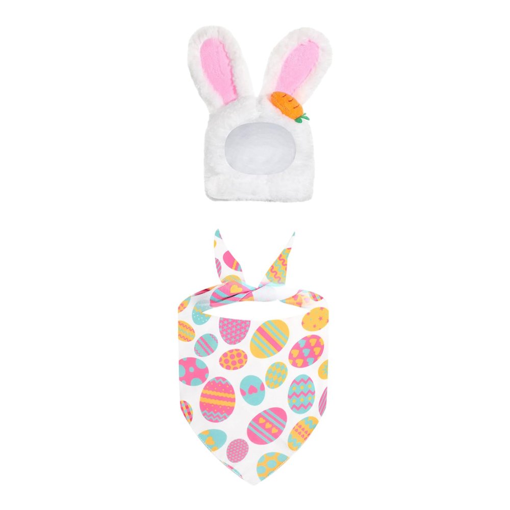 HGZHNAT Easter Bunnies Porch Gooses Outfits, Soft Plush Easter Geese Outfit, Scarf Rabbits Hat Clothing for Decoration and Holiday Festivities Outfit