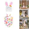 HGZHNAT Easter Bunnies Porch Gooses Outfits, Soft Plush Easter Geese Outfit, Scarf Rabbits Hat Clothing for Decoration and Holiday Festivities Outfit view 2
