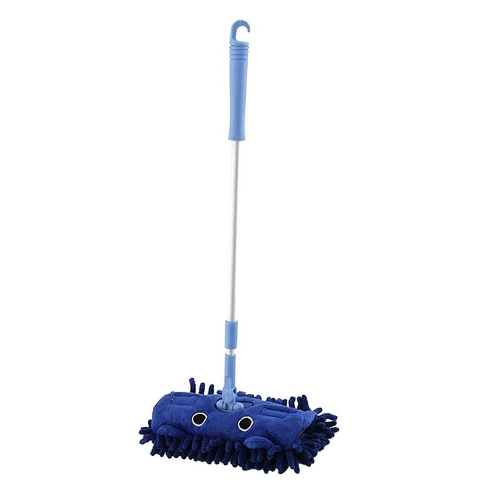 Mini Kids Children Floor Mop Toy Gift for Girls and Boys 1-6 Years Old, Blue, as described