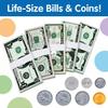600 Pcs Fake Money for Kids - Realistic Play Money Bills & Plastic Coins - Math Manipulatives & Classroom Currency Set for Grocery Store, Bank, & Board Games - Educational Counting Toy, Ages 3+ view 3