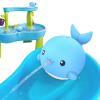 Rechargeable Water Table Pump, Upgraded 3W Cute Whale Water Pump with 3-5H Non-Stop Fun & 2 Adjustable Speeds, Portable Home/Outdoor Water Table Toys,Water Table Accessories for Toddlers Kids,Blue view 1
