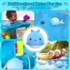 Rechargeable Water Table Pump, Upgraded 3W Cute Whale Water Pump with 3-5H Non-Stop Fun & 2 Adjustable Speeds, Portable Home/Outdoor Water Table Toys,Water Table Accessories for Toddlers Kids,Blue view 3