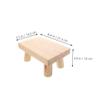 2pcs Wooden Kids Step Stool for Toddlers, Lightweight Beige view 2