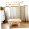 2pcs Wooden Kids Step Stool for Toddlers, Lightweight Beige view 3