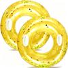 2PCS Inflatable Pool Float,47IN Floaties Rafts for Adults Floating Lounger Sun Tanning Floats Cool Water Floaty Swimming Lake Beach Party (TM-Yellow) view 1