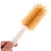 ERINGOGO Portable Bottle Brush and Drying Rack Set for Infants, Silicone Cleaning Brushes with Stand, Travel-Friendly Bottle Cleaner Kit in Pink view 4