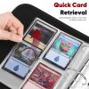 BRPPO Trading Card Binder- 4-Pocket Card Holder, 3D Dragon Scale Texture, 400-Card Capacity, Portable Card Album, Card Organizer Compatible with Multiple Card Sizes (BALCK) view 2