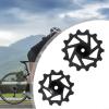 2pcs 12T+14T Ceramic Bearing Wheels for AXS Rear Derailleur, Narrow Wide Chain Retention Pulley Set, Lightweight Resin Pulleys, Compatible with 9/10/11-Speed(Black) view 3
