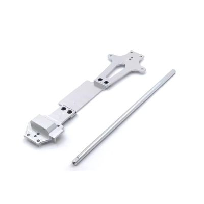 RC Cars Models For WLtoys 144001 144002 Metal Upgrade Second Floor Plate & Central Drive Shaft RC Car Tracked Car Upgrade Parts Replacement Use(Silver)