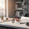 Mini 1/18 Diecast Bike Action Figure Toy,Mini Finger Mountain Bike Bicycle Art Crafts Desktop Decor Finger Bikes (Orange) view 2