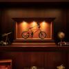 Mini 1/18 Diecast Bike Action Figure Toy,Mini Finger Mountain Bike Bicycle Art Crafts Desktop Decor Finger Bikes (Orange) view 3