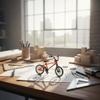Mini 1/18 Diecast Bike Action Figure Toy,Mini Finger Mountain Bike Bicycle Art Crafts Desktop Decor Finger Bikes (Orange) view 4