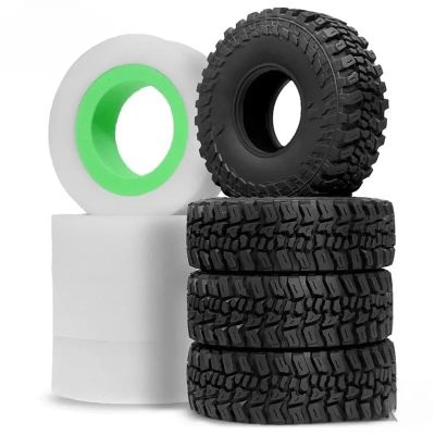 Rc Repairs Spare For Trx4 For Trx6 For Axial For Scx10 GEN7 8 90046 1/10 4PCS 1.9'' Crawler Tires Dual Stage EVA Foam Inserts Upgrade Kit RC(Green)
