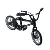 Mini 1/18 Diecast Bike Action Figure Toy,Mini Finger Mountain Bike Bicycle Art Crafts Desktop Decor Finger Bikes (Black) view 1