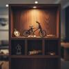 Mini 1/18 Diecast Bike Action Figure Toy,Mini Finger Mountain Bike Bicycle Art Crafts Desktop Decor Finger Bikes (Black) view 2