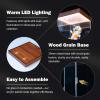 30mm Wood Base Lighted Display Case, Assemble Clear Acrylic Display Box for Figures Doll Collectibles Trophy, Dust Proof Showcase Organizer Boxes(35x35x35cm(14x14x14in)) view 2
