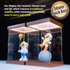 30mm Wood Base Lighted Display Case, Assemble Clear Acrylic Display Box for Figures Doll Collectibles Trophy, Dust Proof Showcase Organizer Boxes(35x35x35cm(14x14x14in)) view 3