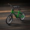 Mini 1/18 Diecast Bike Action Figure Toy,Mini Finger Mountain Bike Bicycle Art Crafts Desktop Decor Finger Bikes (Green) view 2