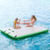 Inflatable Dock Platform, Swim Platform Floating Dock for Lakes Multi-Scene Water Island Raft Mat with Portable Carrying Bag for Rivers, Seasides, Swimming Pools,Blue,5.9x9.9ft view 2