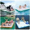 Inflatable Dock Platform, Swim Platform Floating Dock for Lakes Multi-Scene Water Island Raft Mat with Portable Carrying Bag for Rivers, Seasides, Swimming Pools,Blue,5.9x9.9ft view 3