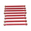 Compatible with MN 1/12 MN128 MN86 G500 RC Car Metal Upgrade Chassis Fixation Link Rod Spare Parts(Red 8pcs) view 1