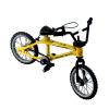 Mini 1/18 Diecast Bike Action Figure Toy,Mini Finger Mountain Bike Bicycle Art Crafts Desktop Decor Finger Bikes (Yellow) view 1
